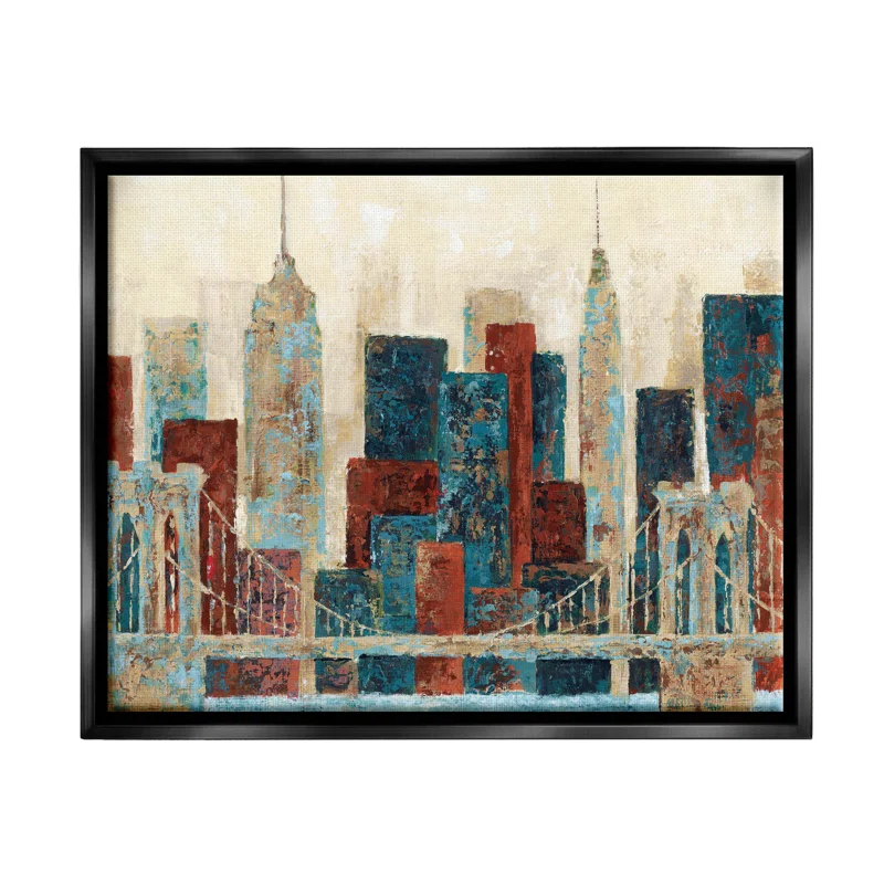 Stupell Industries " Urban City Bridge Architecture " by Cloverfield & Co. Painting Print