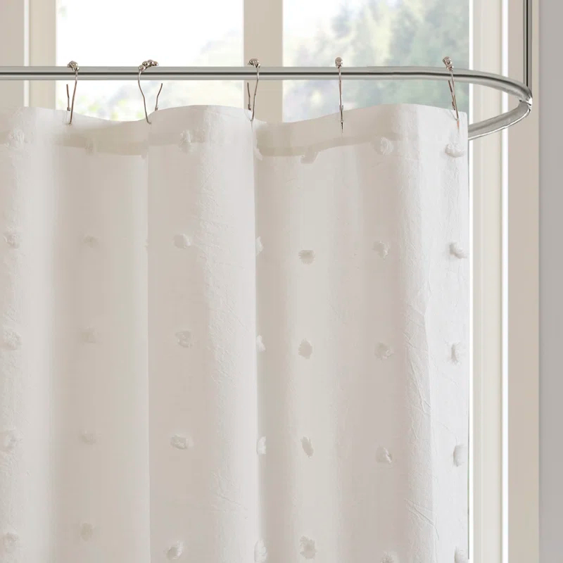 Intelligent Design Brooklyn Cotton Pom Pom Single Shower Curtain