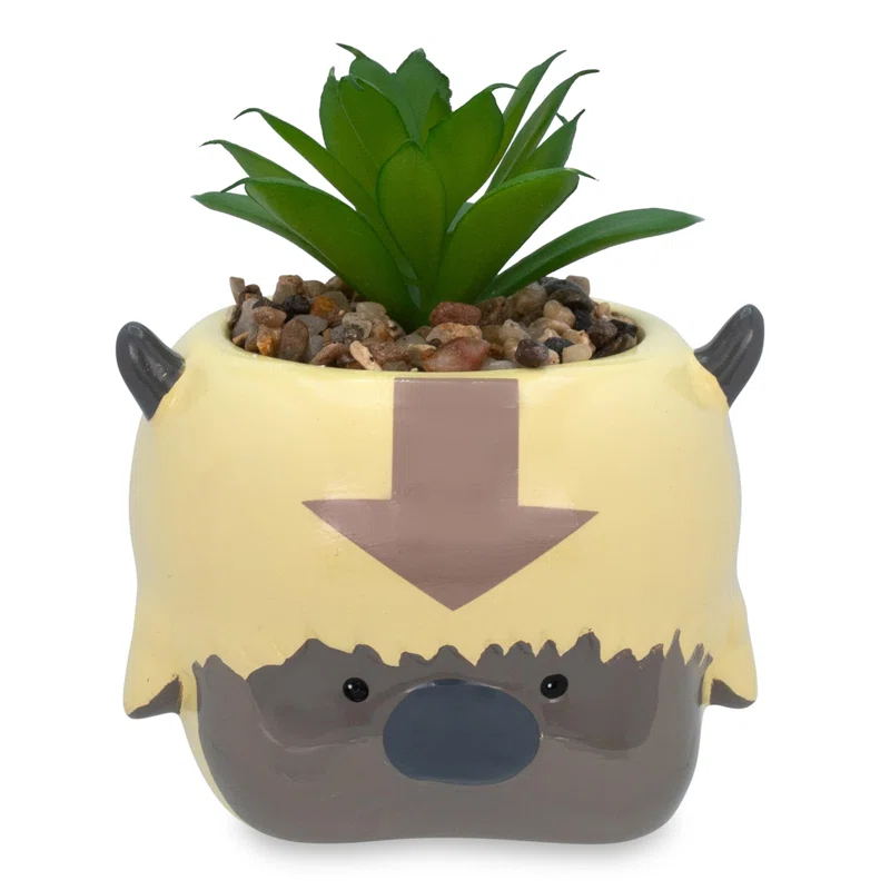 Silver Buffalo 5.5'' Faux Succulent Plant in Ceramic Planter