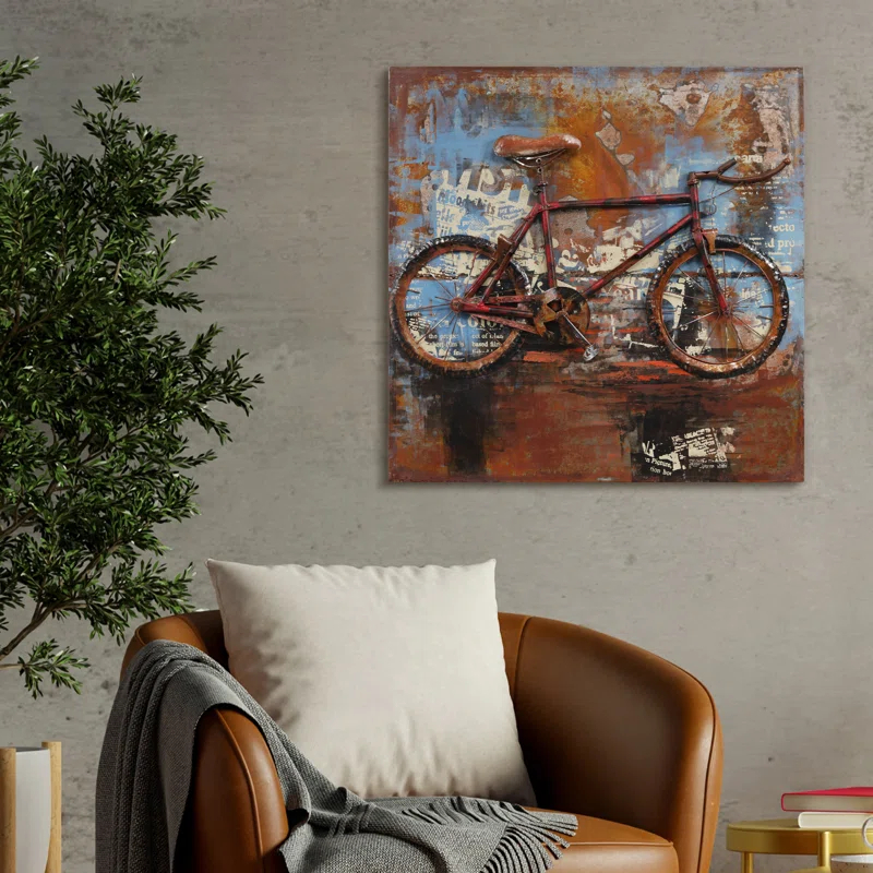 Empire Art Direct 'Biking' 3D Metal Wall Art