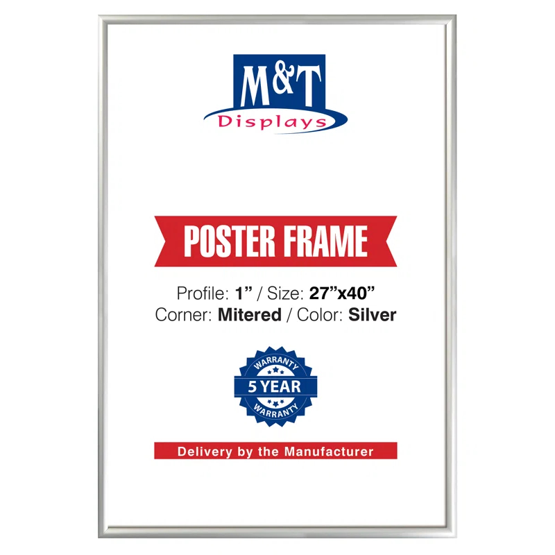 MT Displays UCN255-CS-P Metal Beveled Picture Frame