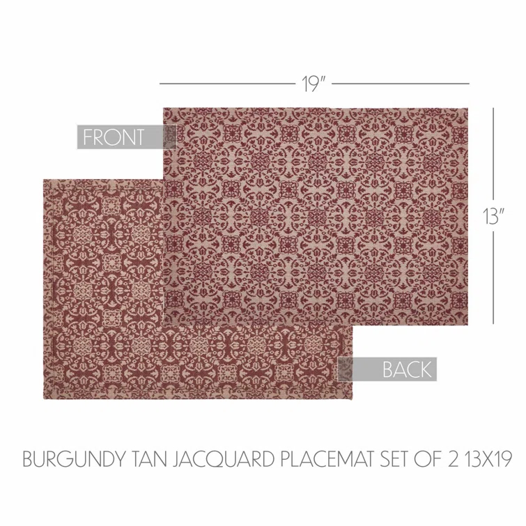 VHC Brands Custom House Geometric Rectangle Placemat (Set of 2)