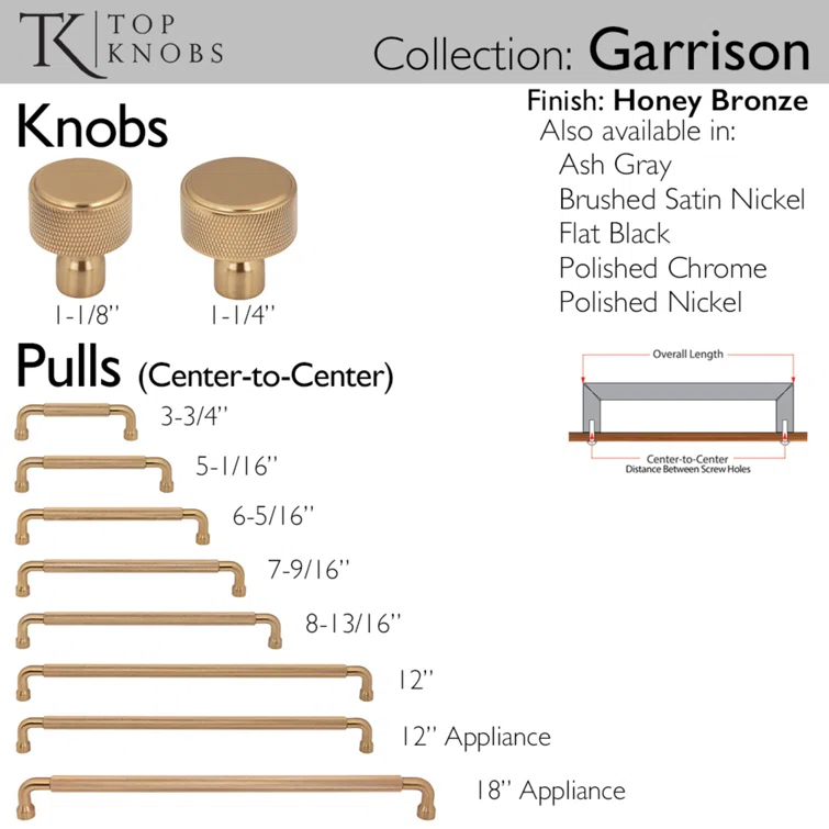 Top Knobs Garrison Bar Pull