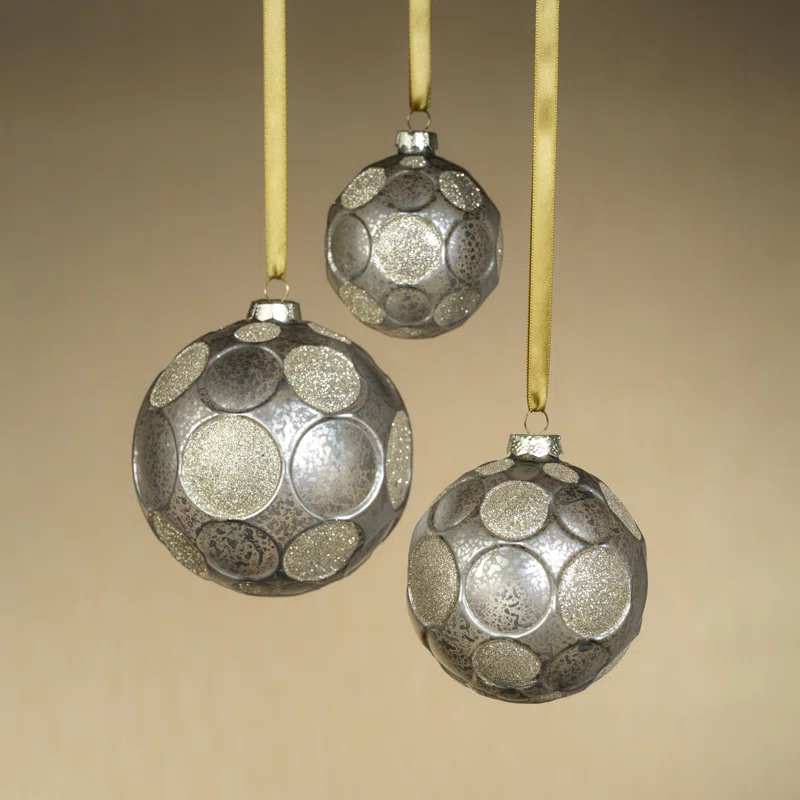 Serenity 6-Piece Set Matte Frosted Glass Ball Ornaments
