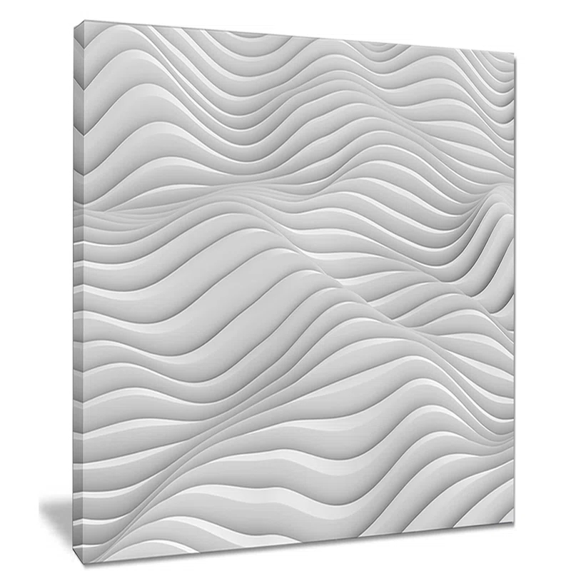 " Fractal Rippled White 3D Waves "