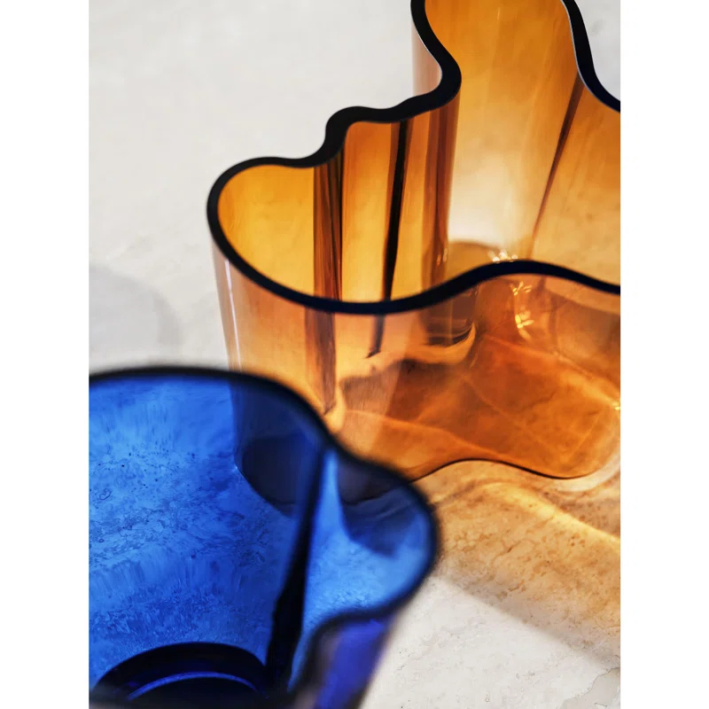Copper Glass Table Vase with Unique Design