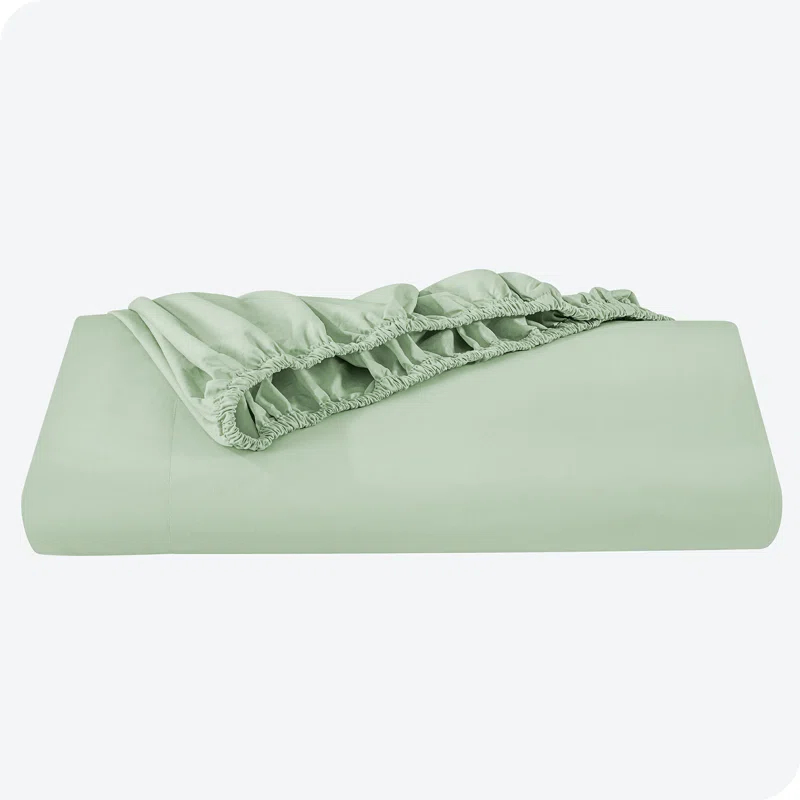 Bare Home 260 Thread Count Organic Cotton Percale Fitted Sheet