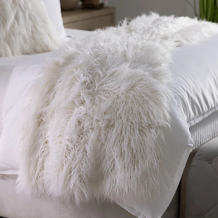 Lili Alessandra Faux Fur Throw Blanket