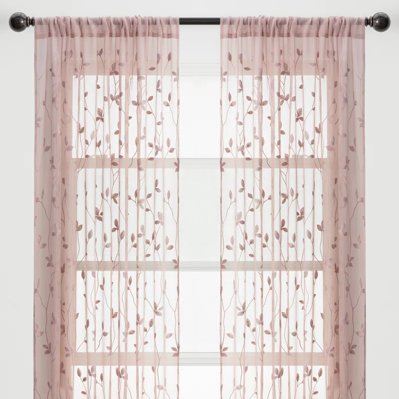 Aliaa Polyester Semi Sheer Curtain Pair