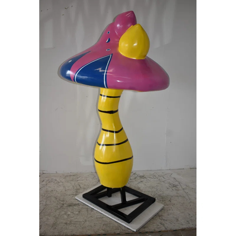 NIFAO Happy Giant Mushroom Made of Resin for Outdoors Indoors Size: 43" x 43" x 68"H
