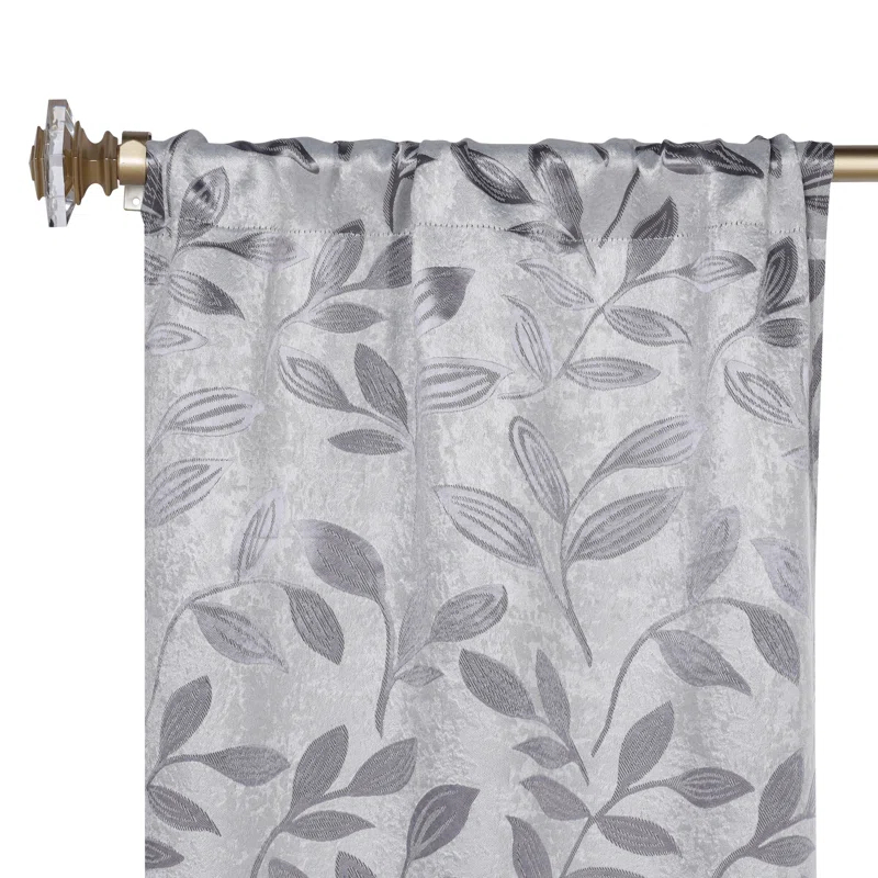 Superior Modern Bohemian Leaves Polyester Machine Washable Room Darkening Blackout Curtains by Superior (Set of 2)