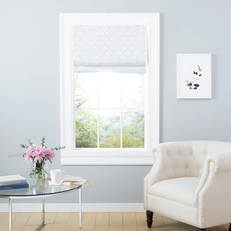 Amalgamated Textiles Montague Trellis Blackout Roman Shade & Reviews | Wayfair