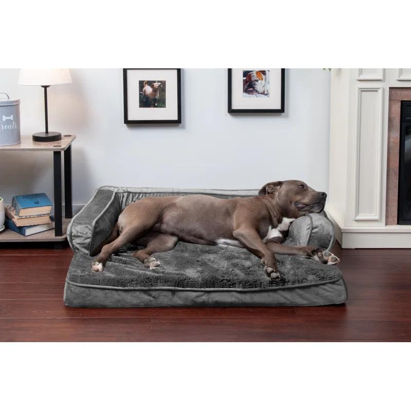 Plush & Velvet Comfy Couch Sofa-Style Pet Bed
