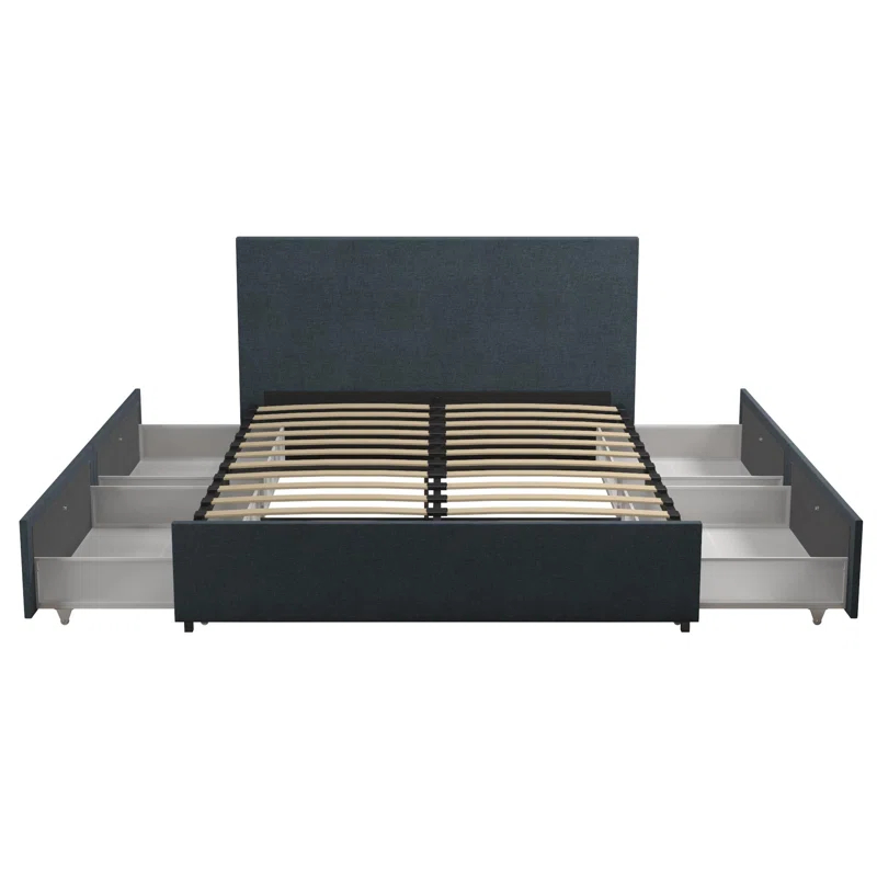 Novogratz Kelly Upholstered Unfinished Platform Storage Bed