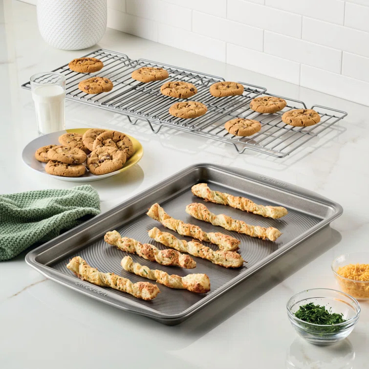 Circulon Bakeware Baking Sheet Pan and Cooling Rack Set, 3 Piece