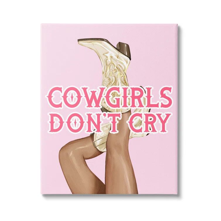 Stupell Industries " Cowgirls Don't Cry Phrase " by Ziwei Li