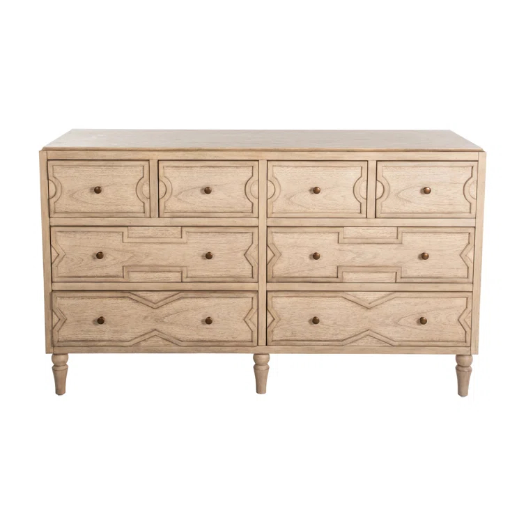 Gabby Everest Solid Wood 60'' W 8 - Drawer Dresser