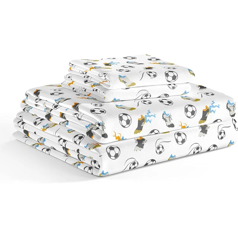 CGK Linens 4 Piece Kids Microfiber Sheet Set - Wrinkle Free - Cute, Cozy, Soft