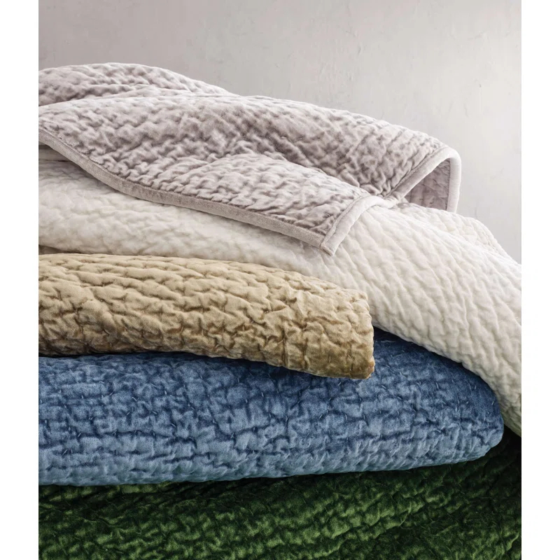Pine Cone Hill Parisienne Velvet Evergreen Quilt