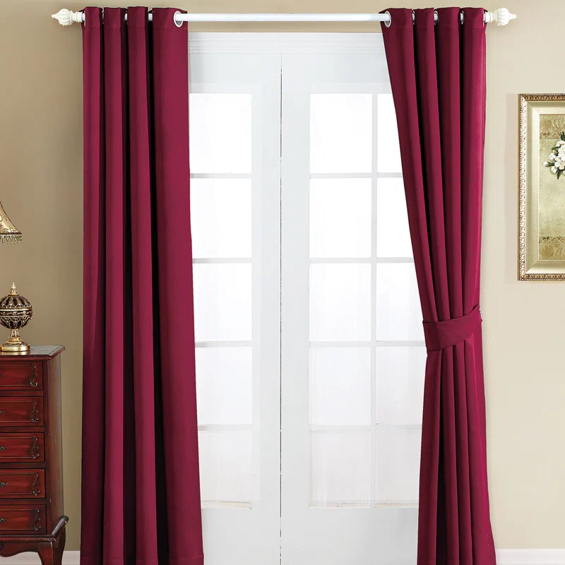 Home Soft Things Solid Blackout Curtain Panel (Set of 2)