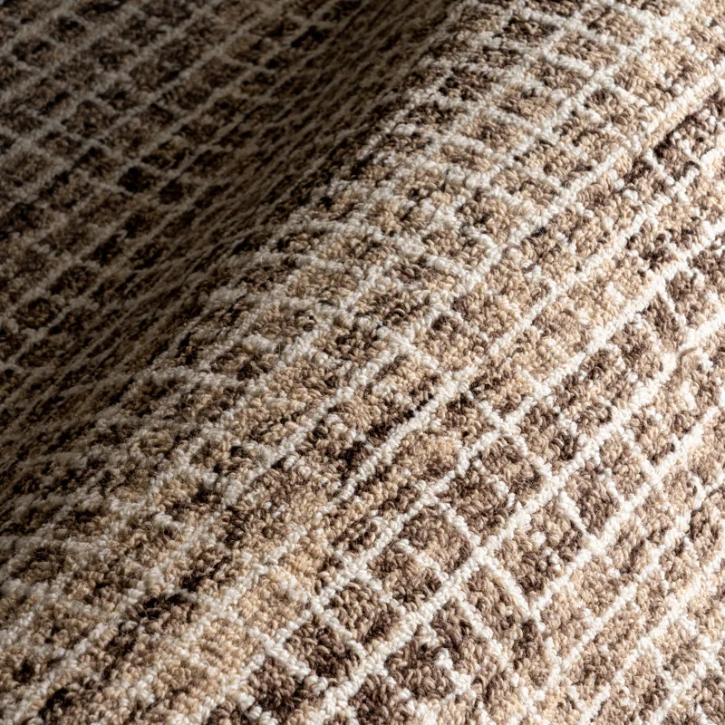 Gracie Oaks Melrose Checked Wool Area Rug