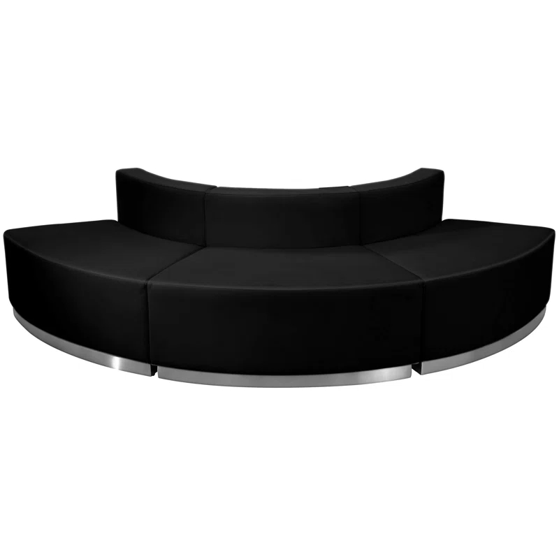Flash Furniture Hercules Alon 3 PC LeatherSoft Modular Reception Configuration w/Taut Back &Seat
