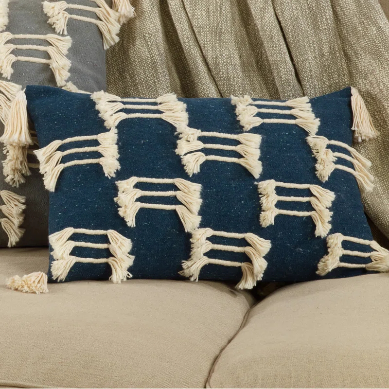Saro Trois Lignes Collection Boho Tassel Design Pillow, Cover Only & Reviews | Wayfair