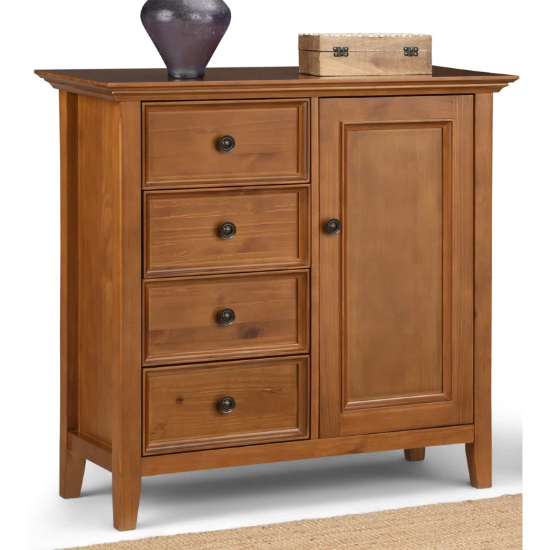 Simpli Home Amherst Solid Wood Accent Cabinet