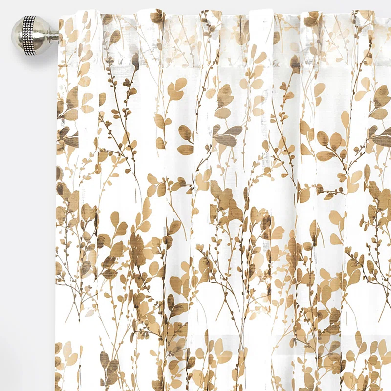 Red Barrel Studio® Molineux Polyester Semi Sheer Curtain Single Panel