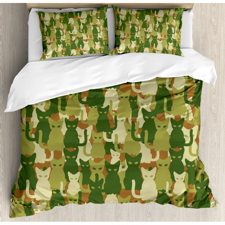 Ambesonne Camo Modern & Contemporary Duvet Cover Set
