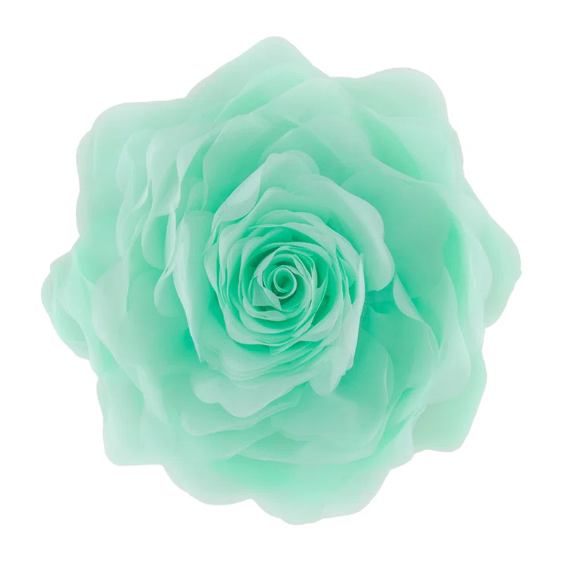 JWH Simulation Rose Flower Throw Pillow Decorative Round Floral Accent Pillow Cover & Insert