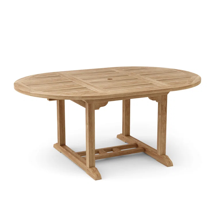 Anderson Teak Bahama Extendable Oval Teak Outdoor Folding Dining Table