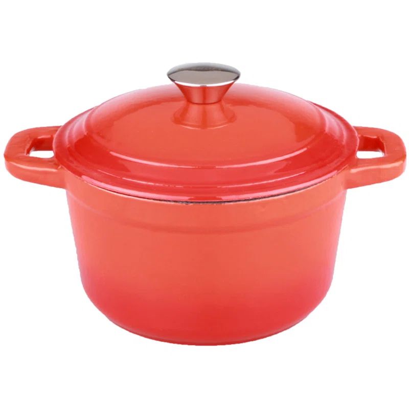 Prep & Savour Neo Cast Iron 3qt. Round Dutch Oven with Lid