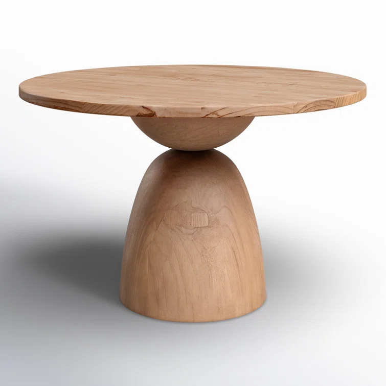 AllModern Saria Reclaimed Pine Round Modern Hourglass Bistro Dining Table & Reviews | AllModern