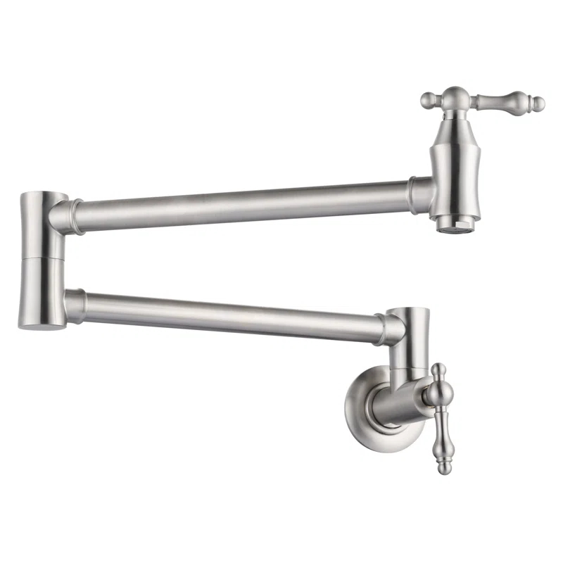 ARCORA AR7106800 ARCORA Wall Mounted Pot Filler Brass Folding Kitchen Faucet with 2 Handles