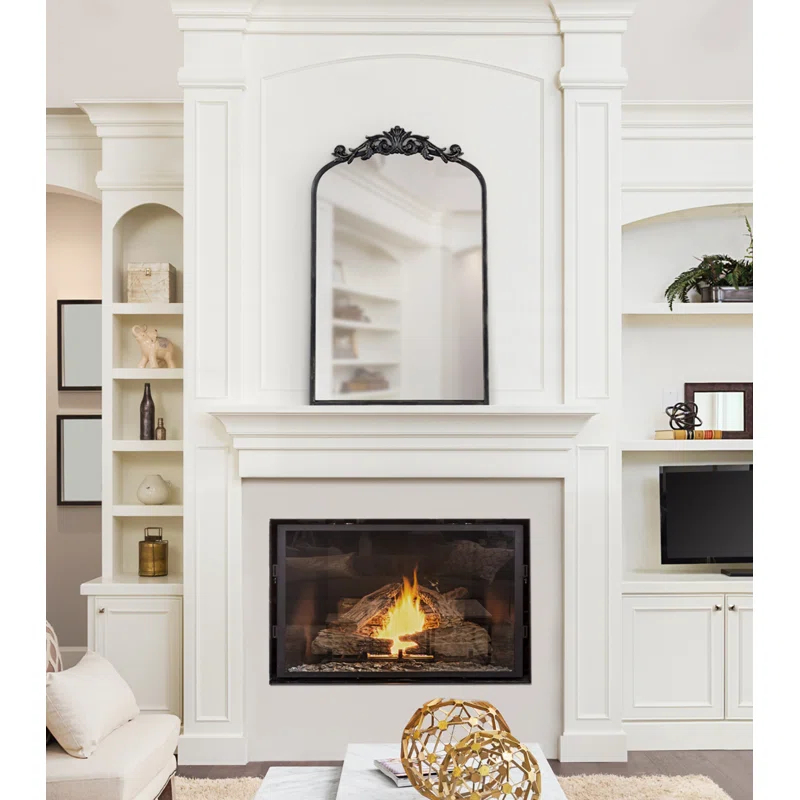 Fleur De Lis Living Anglo Metal Flat Mirror