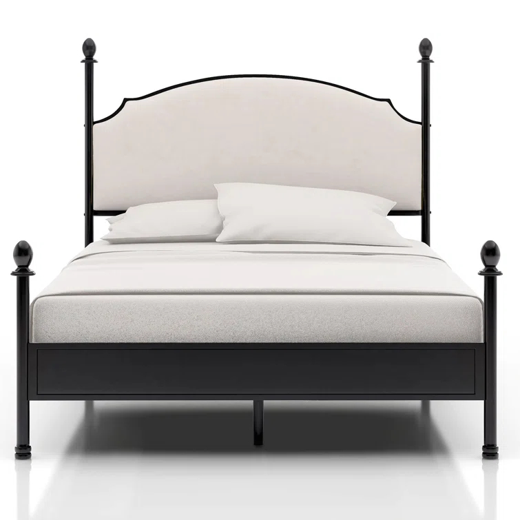 Lark Manor™ Fawnda Upholstered Metal Four Poster Bed