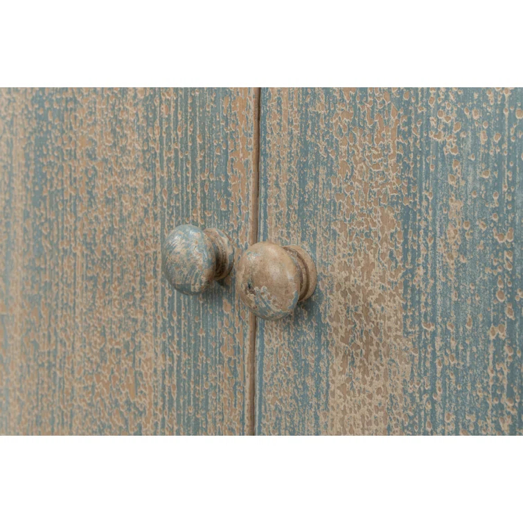 Antique Blue 122'' Traditional Wooden Sideboard