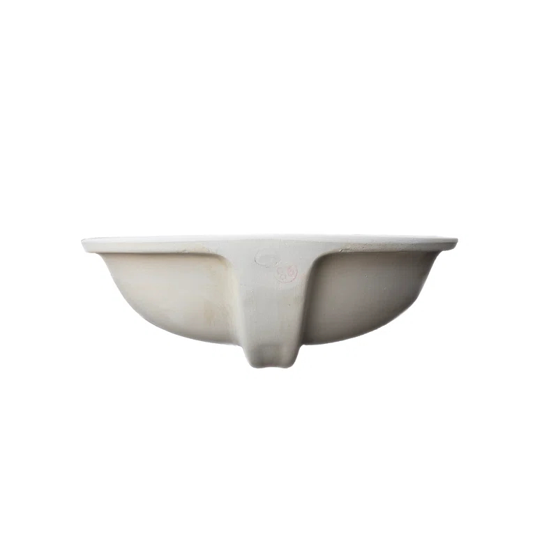 Wells Sinkware RTU1916-6B Wells Sinkware Rhythm Series 15.75'' Ceramic Oval Bathroom Sink with Overflow