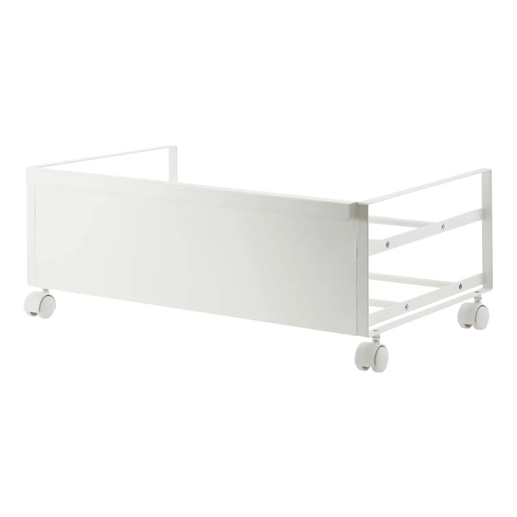 Yamazaki Home Rolling Shoe Rack, Steel, Holds 4 shoes, 6 heels, Wheels