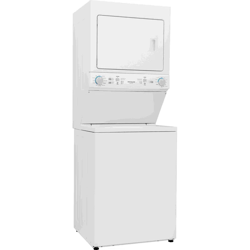 Frigidaire Electric Long Vent Stacked Laundry Center - 3.9 Cu. Ft Washer and 5.5 Cu. Ft. Dryer