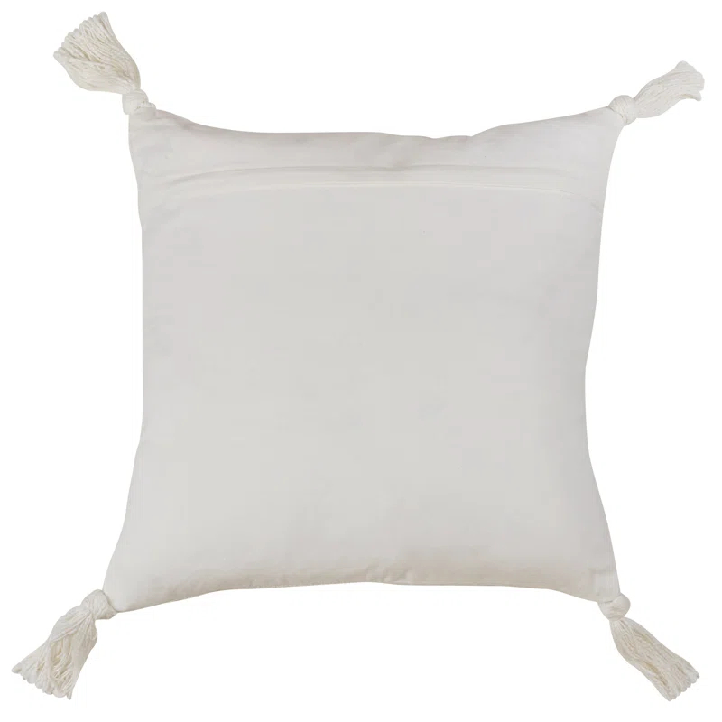 Saro Oneeka Collection Tassels Down Throw Pillow