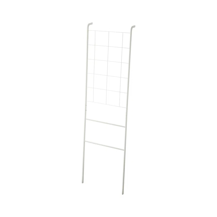 Tower Yamazaki Home Grid-Panel Leaning Ladder, Modern Storage Rack For Bedroom Or Bathroom, Steel