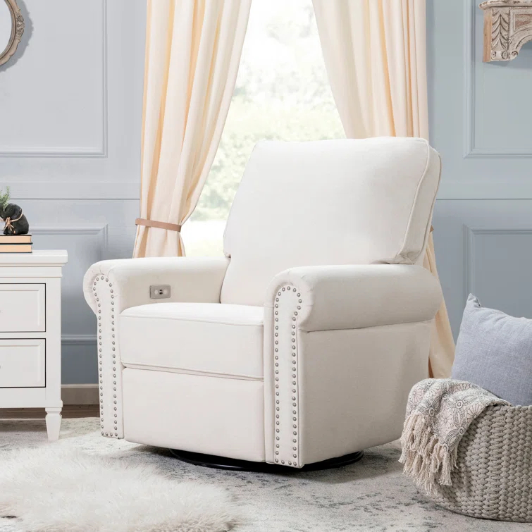 Linden Electronic Recliner and Swivel Glider in Eco-Performance Fabric with USB port