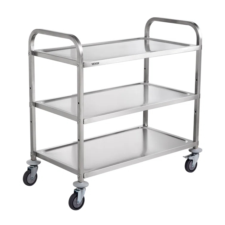 VEVOR Rolling Kitchen Cart with Steel Top | Wayfair