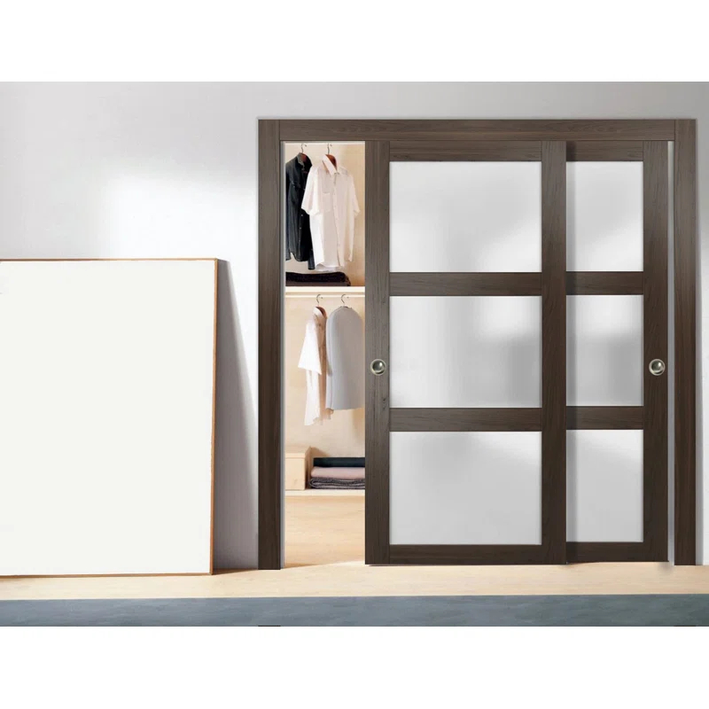 SARTODOORS Lucia Frosted Glass Sliding Closet Doors