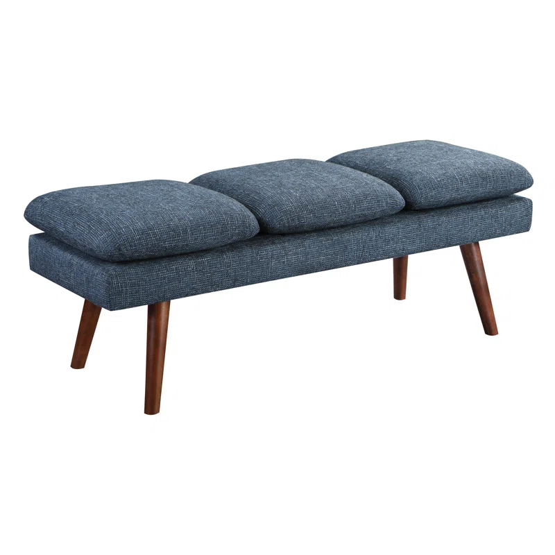 George Oliver Raynika 54" Mid-Century Bench