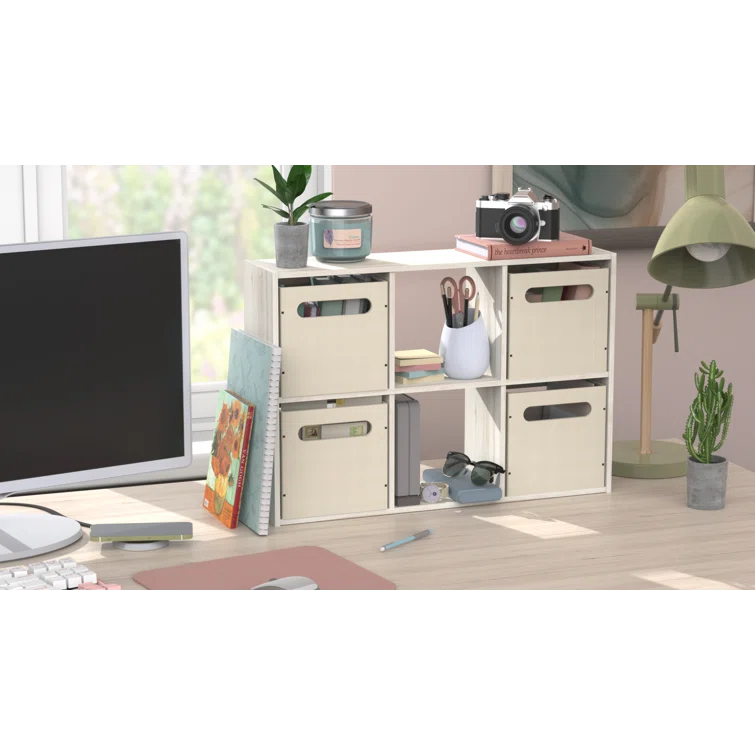 Mini 6-Cube Desktop or Wall Mounted Bookcase