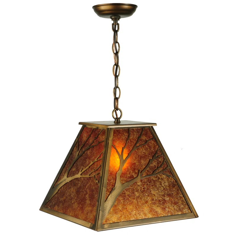 Meyda Lighting Rustic Lodge 1 - Light Antique Copper Single Pendant