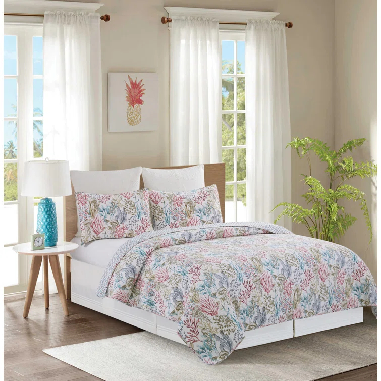 C&F Home Delphina Cotton Percale Reversible Quilt Set